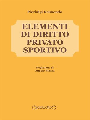 cover image of Elementi di Diritto Privato Sportivo
